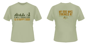 QK T-Shirt - My Dog Was Trained at QK Dogs